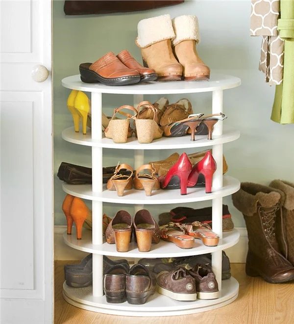 rotating shoe rack Handmade inspired by Plow&Hearth