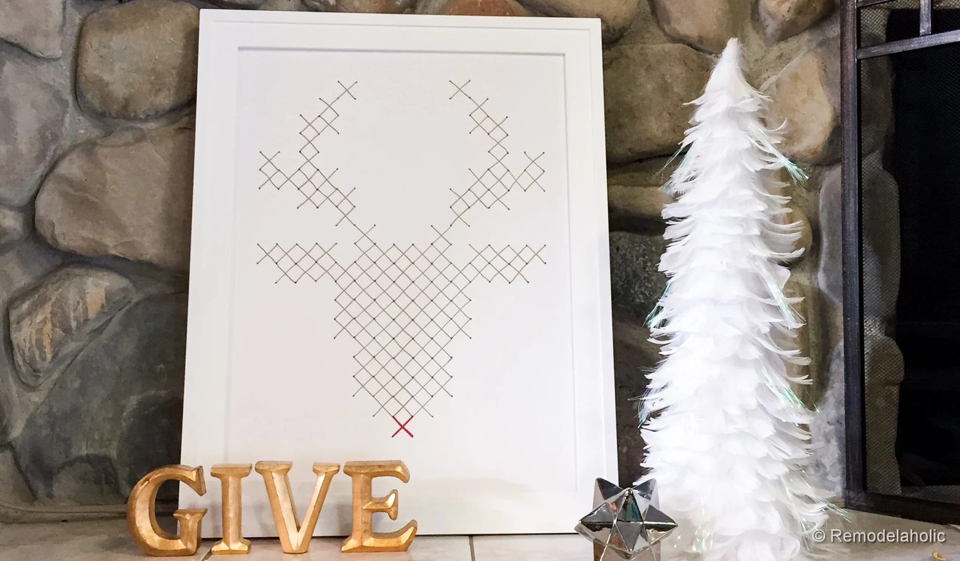 Rudolph The Red Nose Embroidered Reindeer; Day 6
