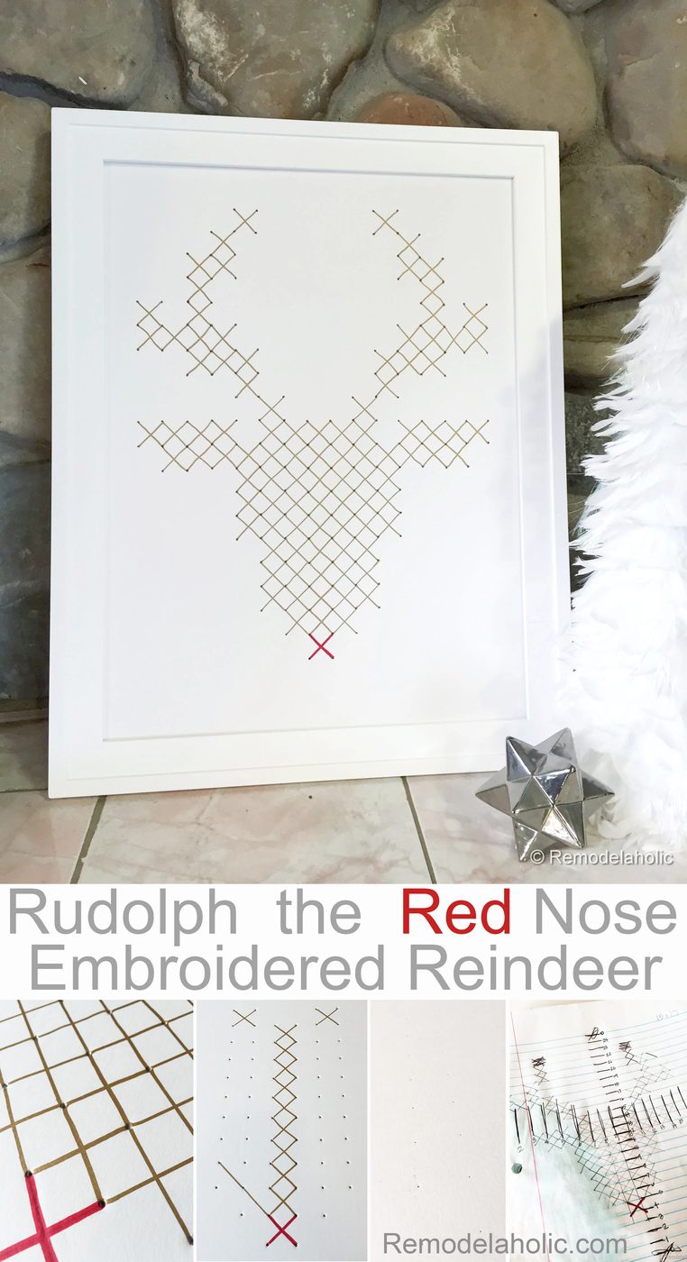 Rudolph Faux Embroidery Art walkthrough by @Bekob