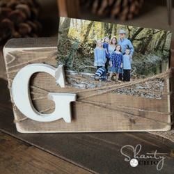woodblock and twine frame