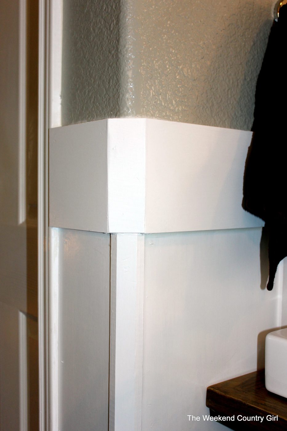 Board and Batten Bathroom Makeover by The Weekend Country Girl featured on @Bekob