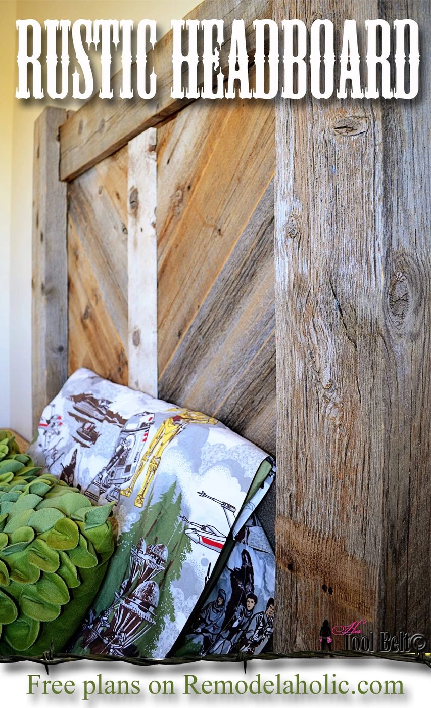 Rustic chevron headboard - free plans on Bekob.com #DIYproject #headboard #reclaimedwood @Bekob