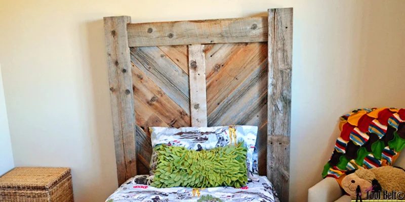 Rustic Chevron Twin Headboard Building Plans