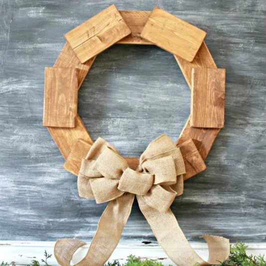 Scrap Project, Rustic Wood Wreath