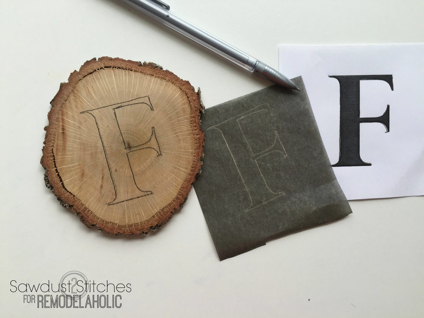 Handmade wood slice fall banner Bekob.com