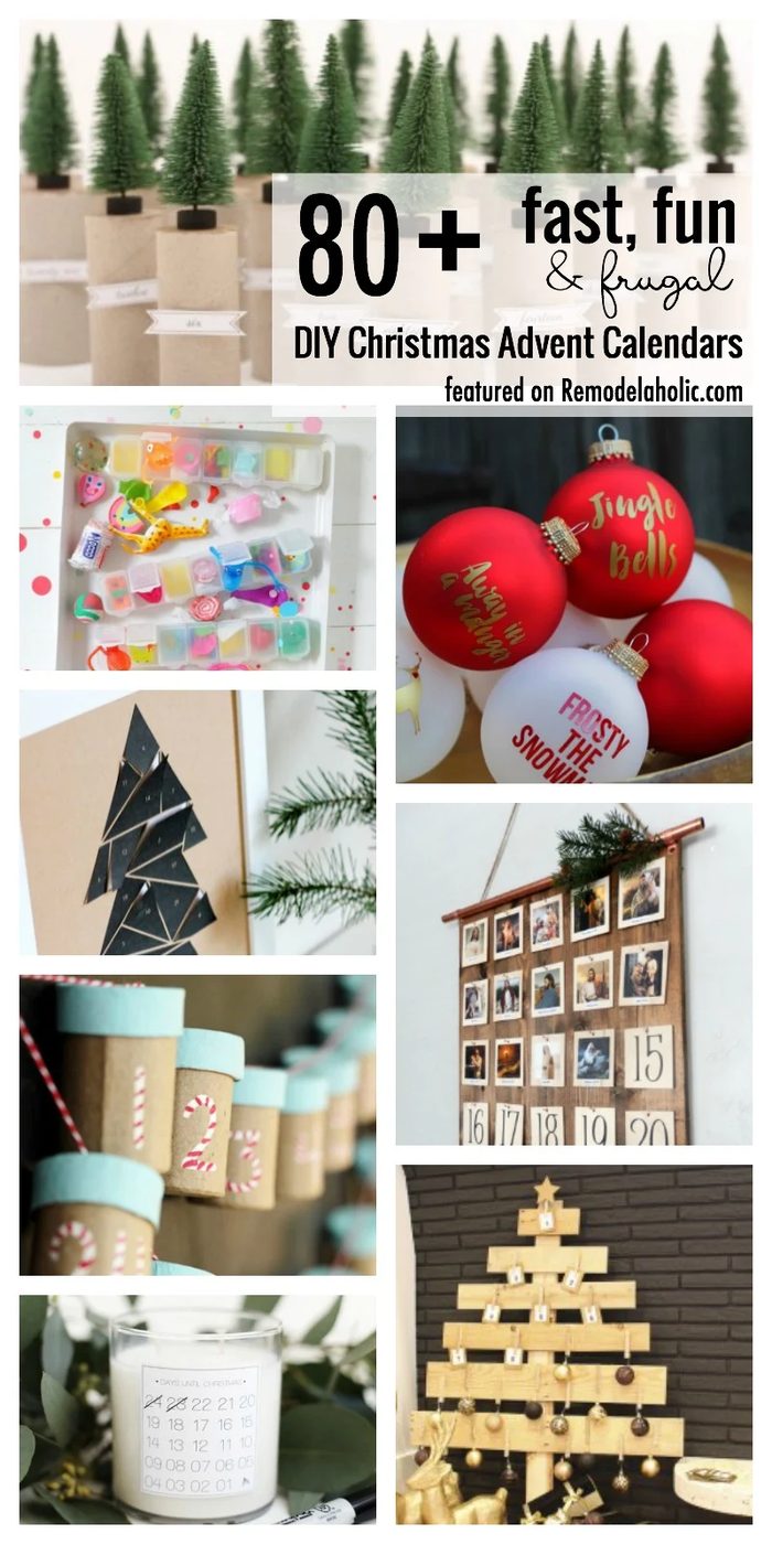 It's time to countdown to Christmas! Make your own Handmade Christmas Advent Calendar with one of these 80+ Fun, Fast and Frugal Christmas Advent Calendars via Bekob.com