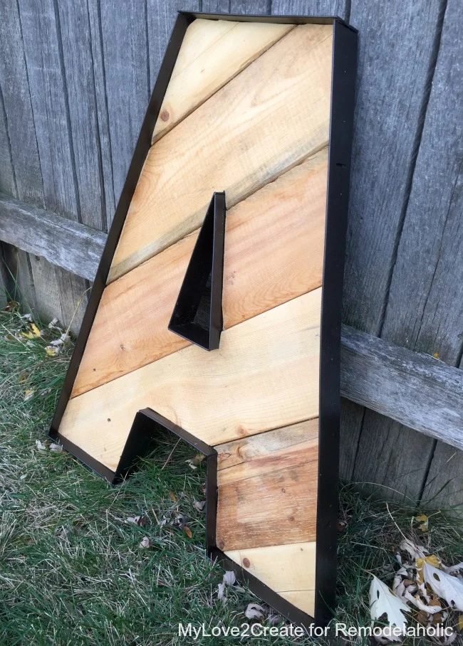 These rustic industrial letters are memorable and straightforward to make! low-cost, too. Now I just have to decide what word to spell, or do a monogram.