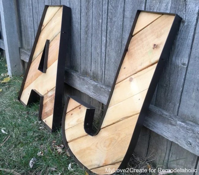 Handmade Rustic Industrial decorative letters