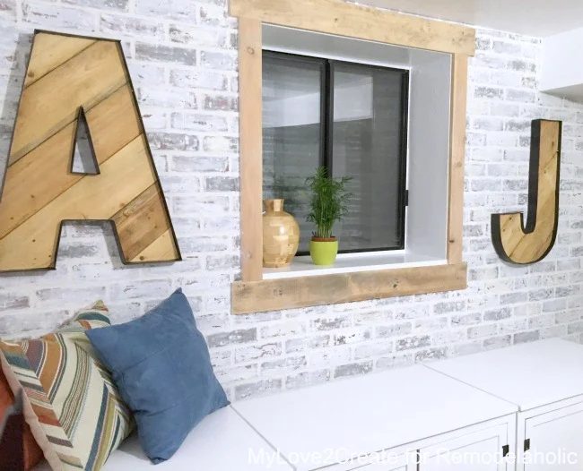Rustic Industrial Letters in teen boys' shared room, MyLove2Create
