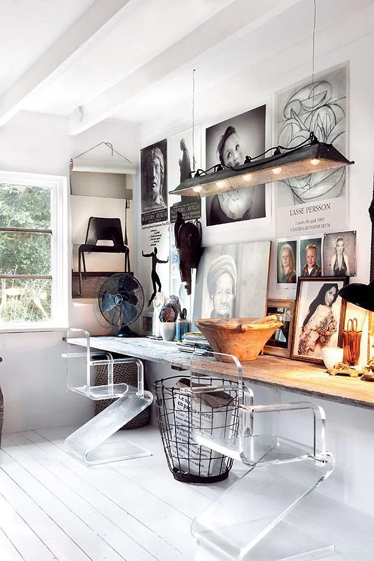 Rustic Modern Office Inspiration + Tips on @Bekob | Image Source: decoist.com Design: Marie Olsson Nylander