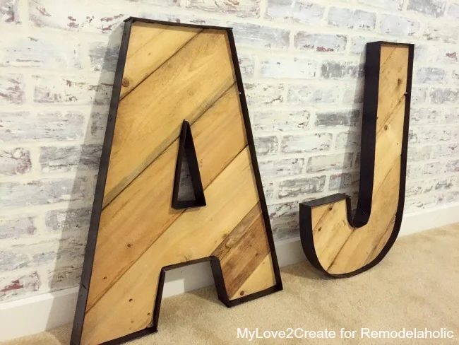 Large Rustic Industrial letters