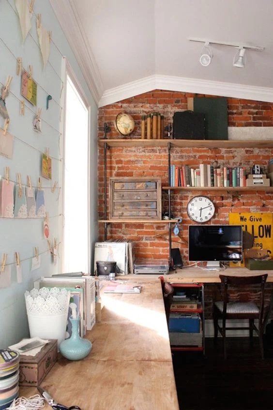 Rustic Modern Office Inspiration + Tips on @Bekob
