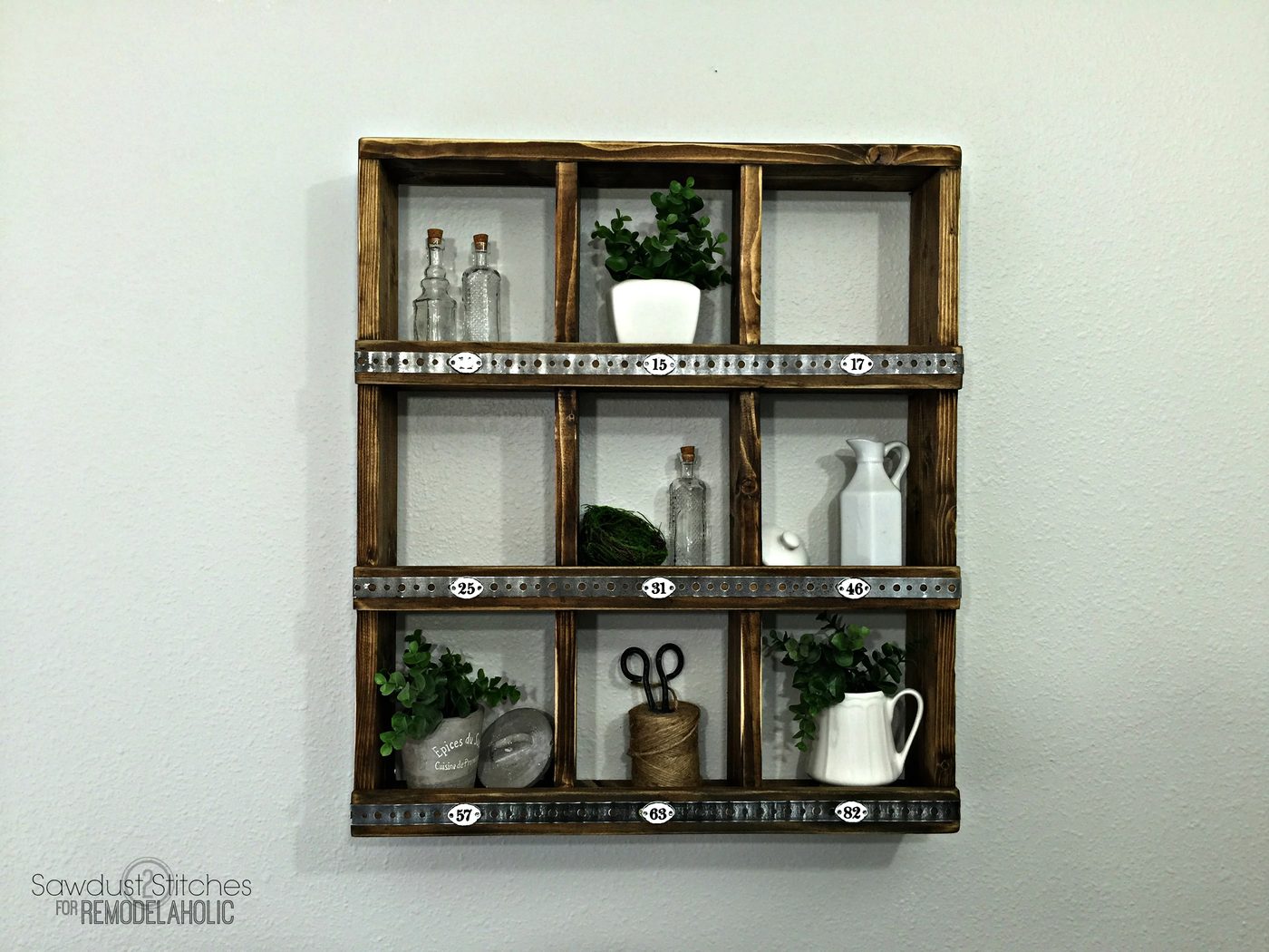 These rustic wood and metal cubbies are versatile for decor and organizing, and you can make your own Handmade wall cubby shelf for around $12 with this straightforward walkthrough
