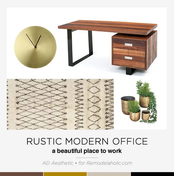 Rustic Modern Office Pin Image