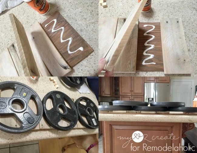 gluing pallet wood to plywood backing
