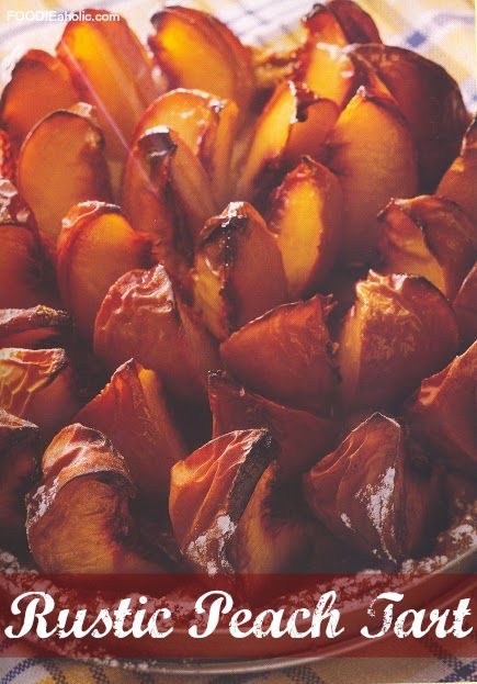 Rustic Peach Tart | FOODIEaholic.com #recipe #cooking #baking #dessert #tart #peach #almond #rustic #summer