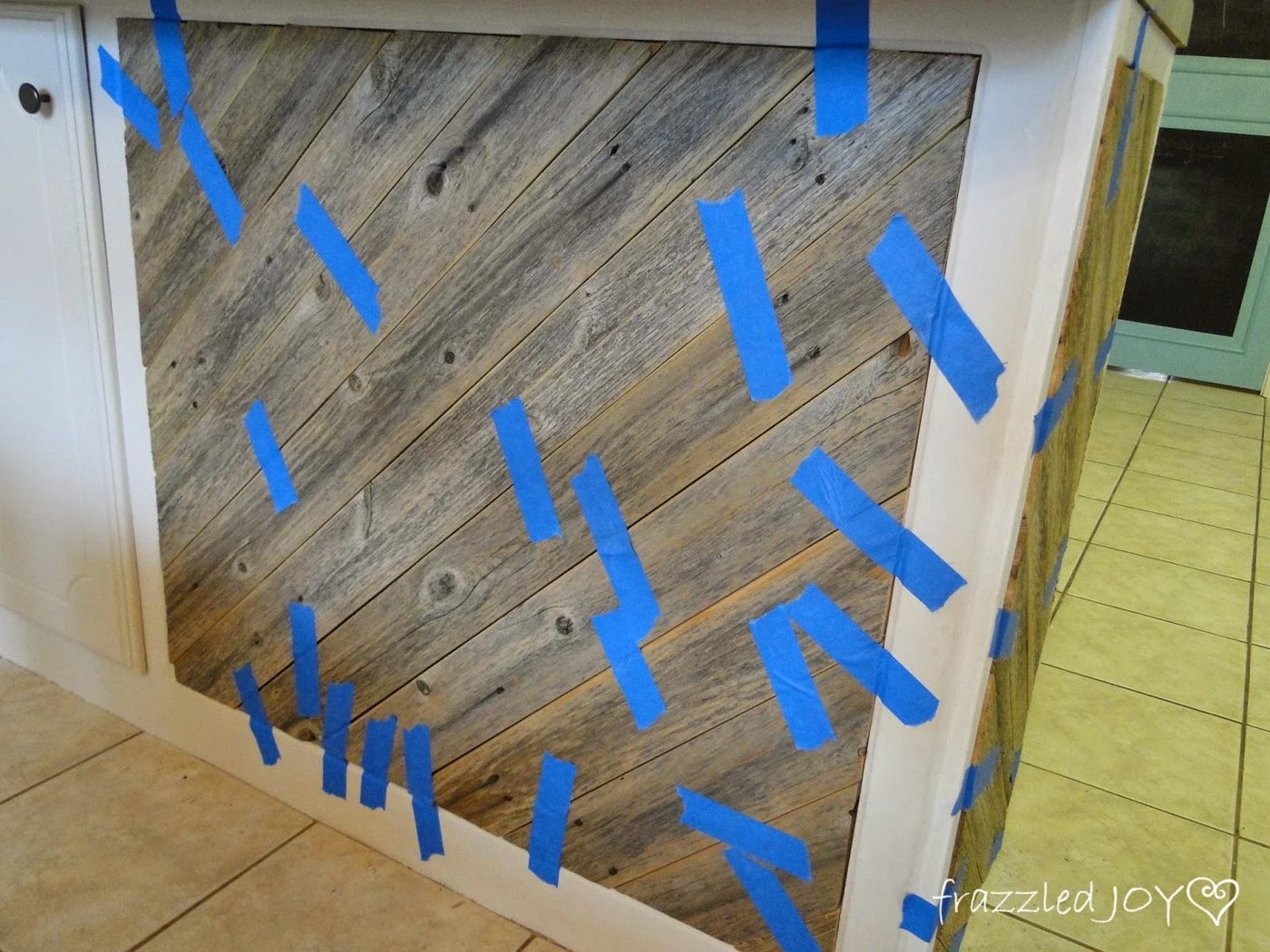 diagonal planked kitchen island handmade walkthrough, Frazzled Joy on Bekob