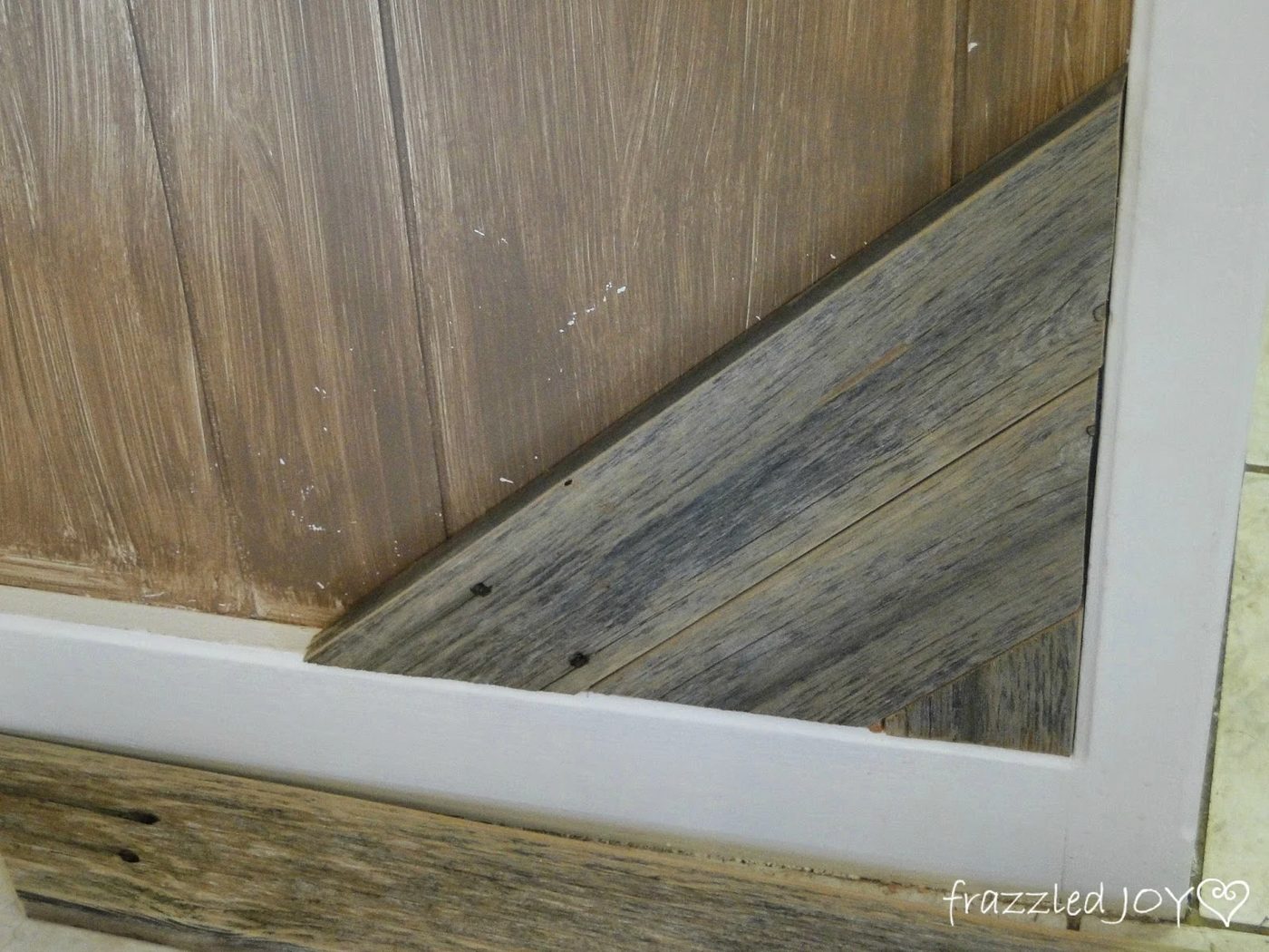 how to add rustic reclaimed wood planks to a kitchen island 04, Frazzled Joy on Bekob