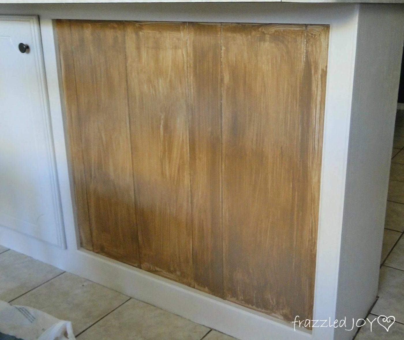 how to add rustic reclaimed wood planks to a kitchen island 01, Frazzled Joy on Bekob