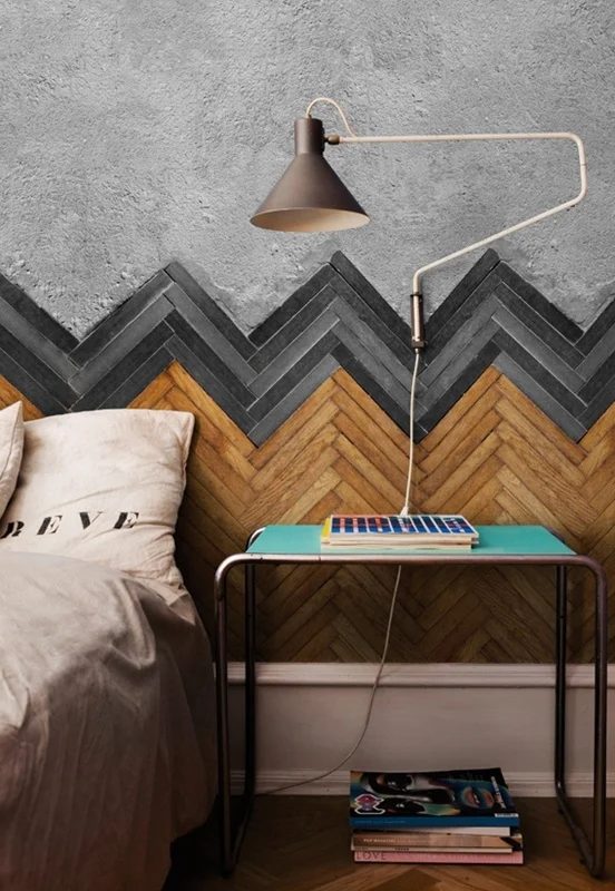 partially planked wood wall