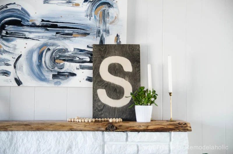 Handmade Plywood Sign- direct and striking- I love the stained effect on this!
