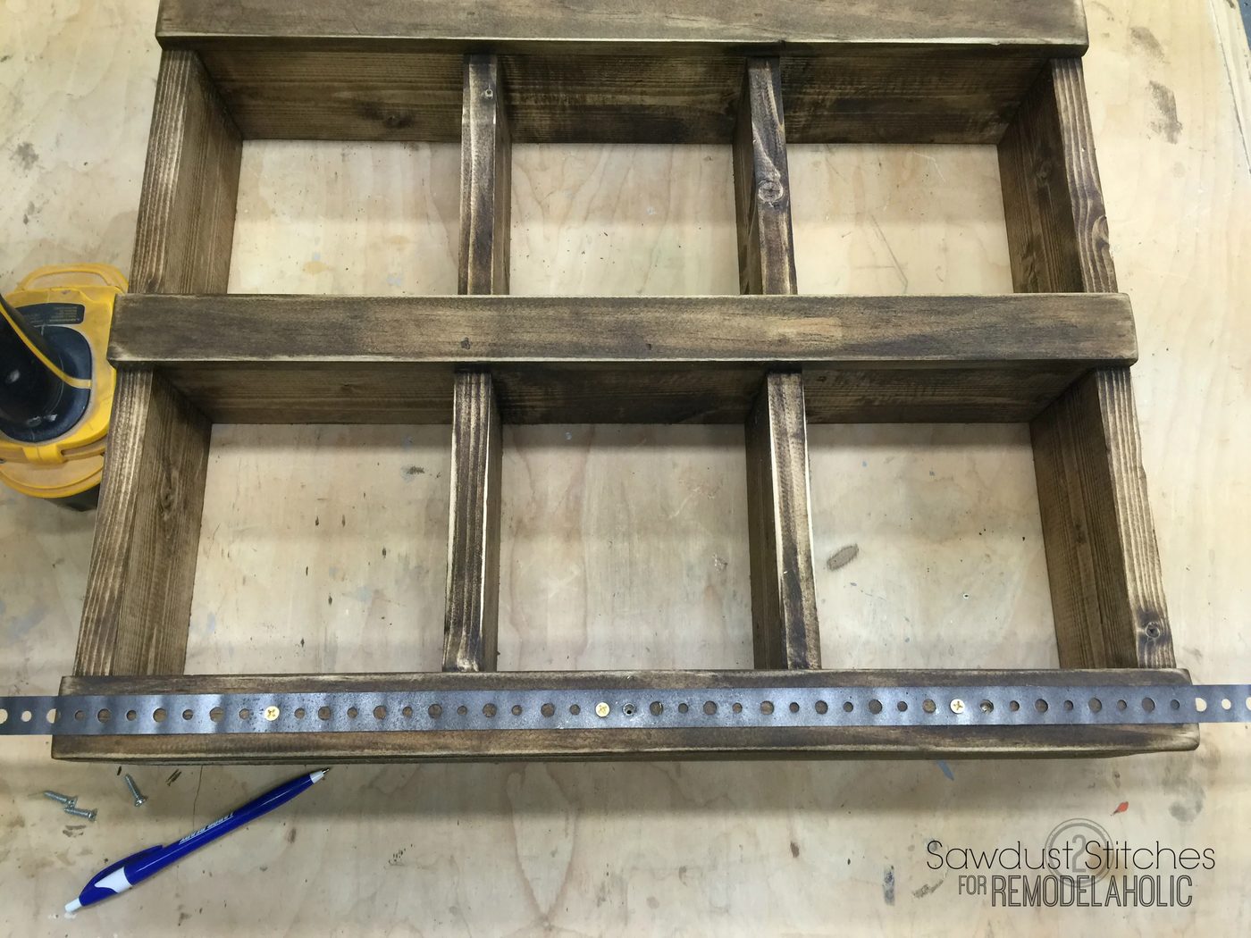 Rustic Handmade Wall Cubby Shelf Building walkthrough