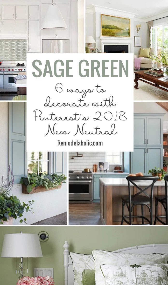Sage Green: 6 Ways To Decorate Your Home With Pinterest's 2018 New Neutral Color Trend #Bekob