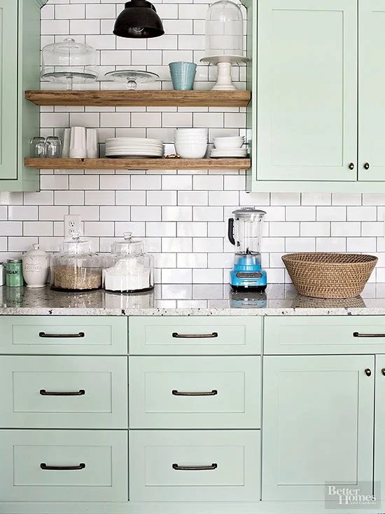 Sage Kitchen Cabinets BHG