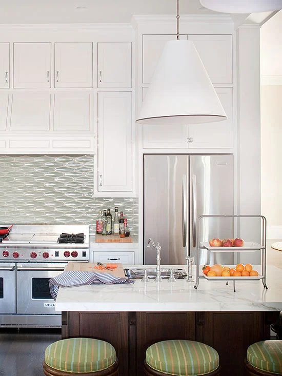 Green Tile Backsplash BHG