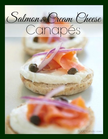 Salmon and Cream Cheese Canapes | FOODIEaholic.com #recipe #cooking #appetizer #canapes #salmon #creamcheese #multigrain #allergenfree