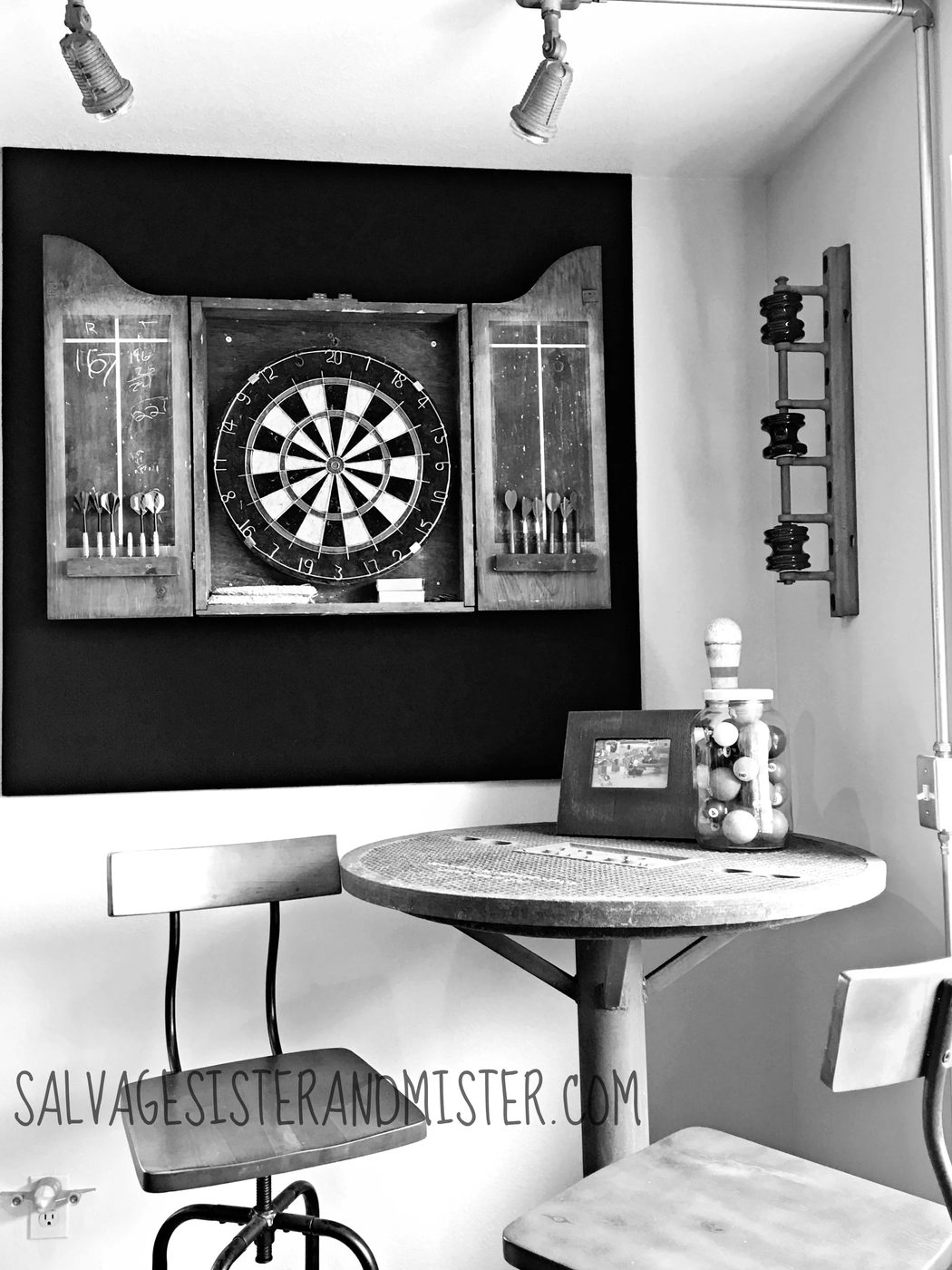 Handmade upcycled industrial bar table by Salvage Sister and Mister featured on @Bekob
