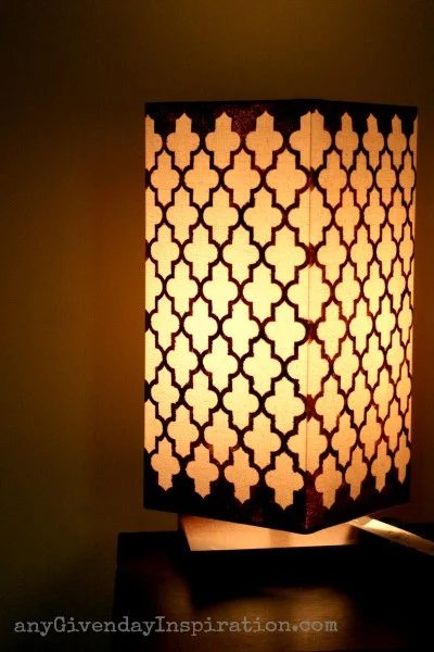 moroccan quatrefoil stenciled lamp, Any Given Day Inspiration