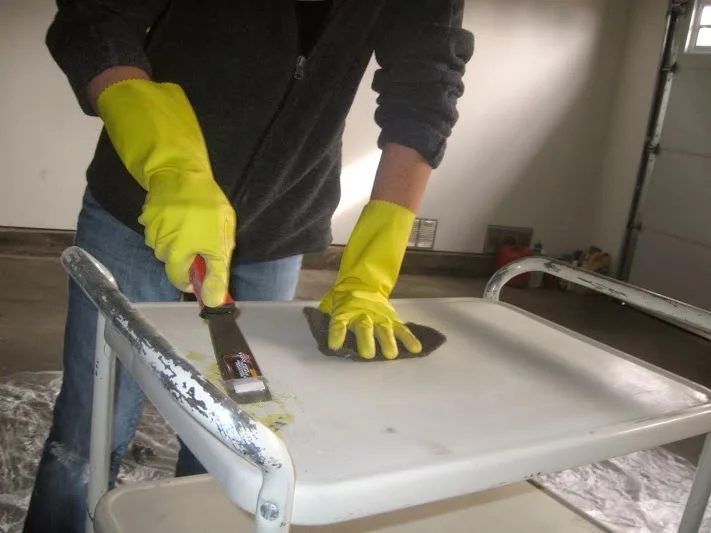 how to clean an old metal cart before repainting, The Palette Muse featured on Bekob