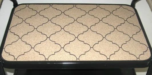 how to stencil on cork contact paper, The Palette Muse featured on Bekob