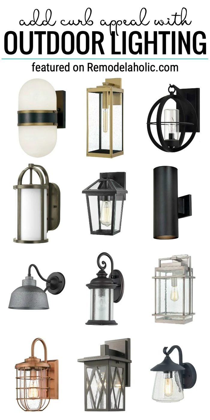 Add Curb Appeal With Outdoor Lighting And Where To Find Cute Sconce Lights Featured On Bekob.com #outdoorlighting #sconces #exteriorlighting