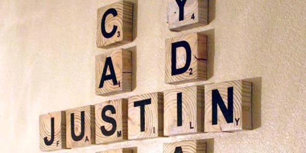 Scrabble Living Large: Family Names Art Project