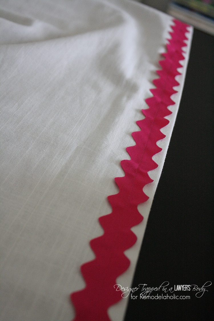 solid walkthrough on how to hem and embellish store-bought curtains for a custom look. Full walkthrough by Designer Trapped in a Lawyer's Body for Bekob.com!solid walkthrough on h