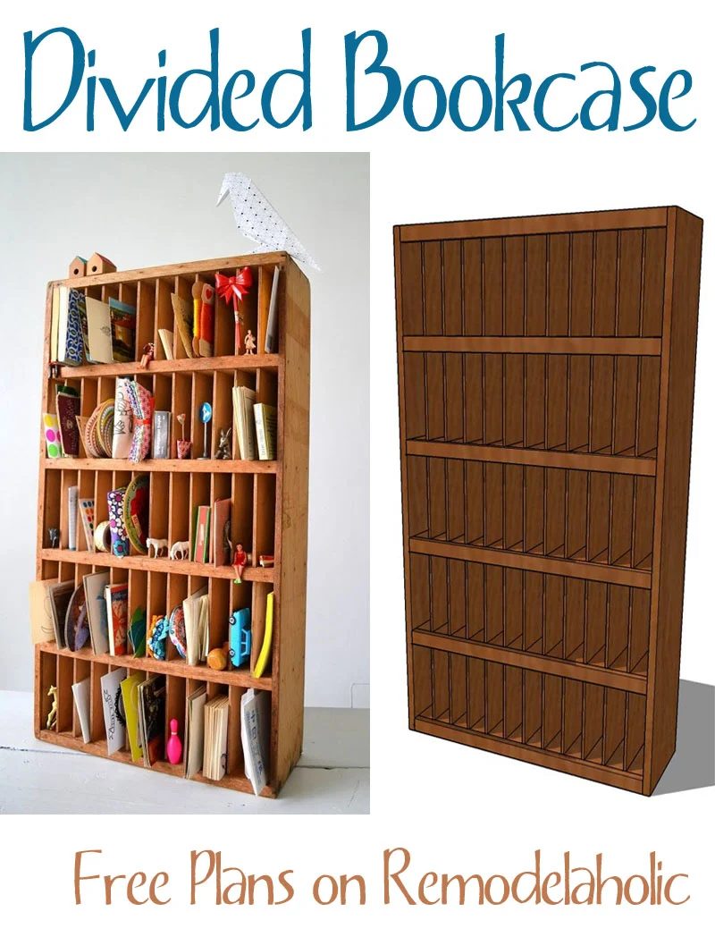 divided bookcase free plans on Bekob