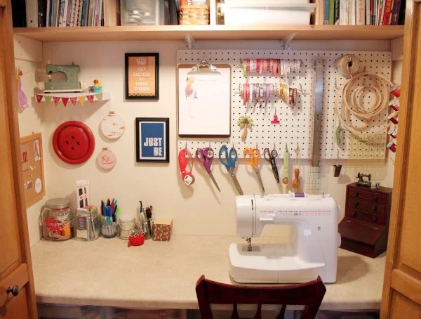 Sewing Closet Revamp; Using Every Inch Wisely!