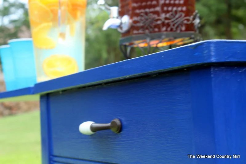 sailboat blue painted sewing table, The Weekend Country Girl featured on Bekob