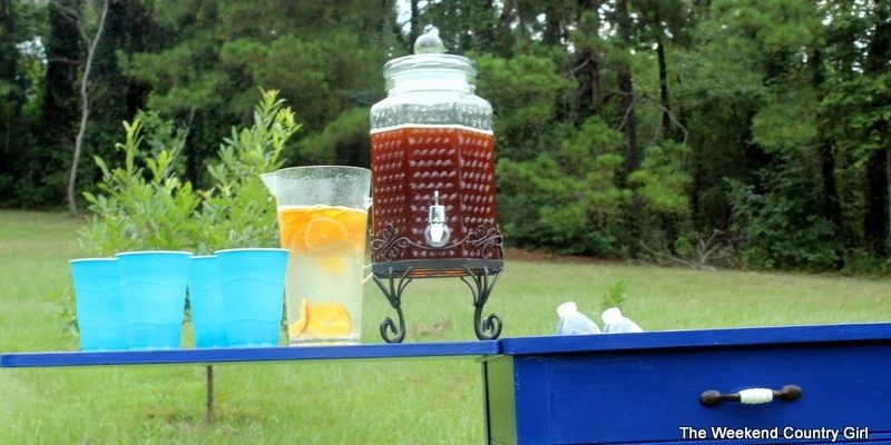 Make a Sewing Table Into a Drink Station