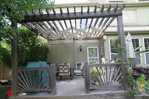direct Pergola With Shade Cloth Sails Made From Canvas Drop Cloths, Anything Pretty On Bekob