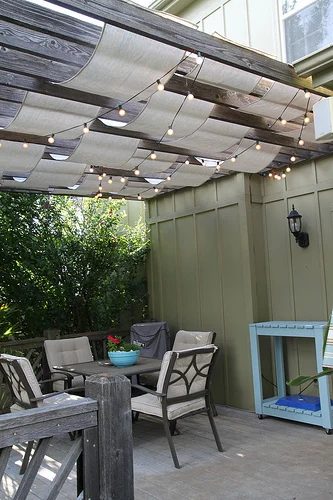 Handmade Pergola Shade Cloth From Canvas Drop Cloth, Anything Pretty On Bekob
