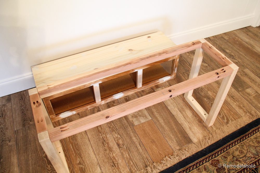 Sherwin-Williams Coral Reef Painted Console Table @Bekob-2749