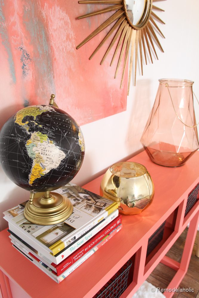 Sherwin-Williams Coral Reef Painted Console Table @Bekob-042