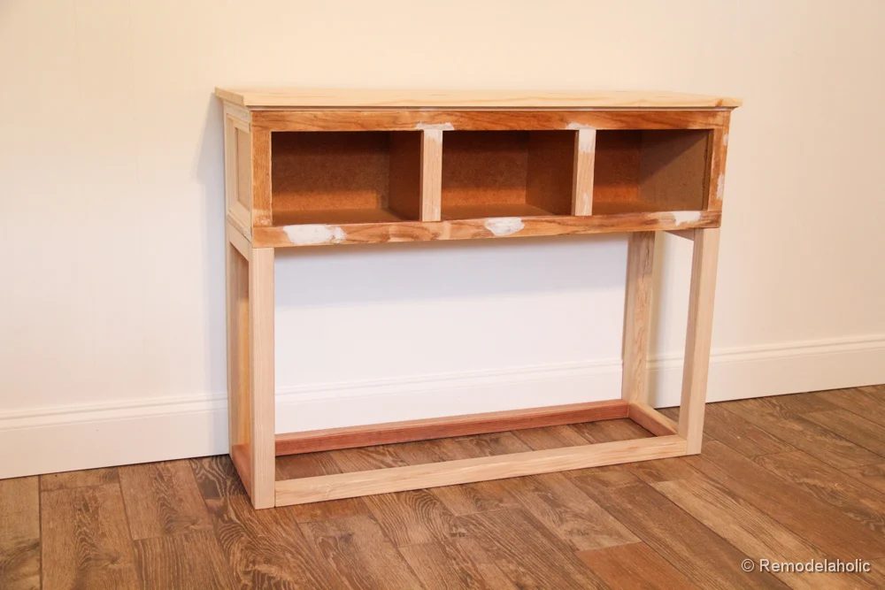 Sherwin-Williams Coral Reef Painted Console Table @Bekob-2751