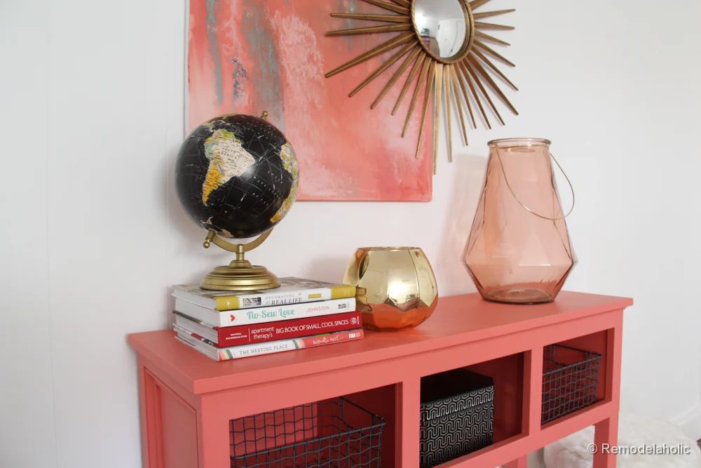 Sherwin-Williams Coral Reef Entry Table