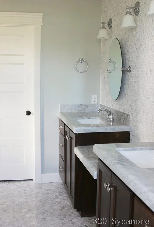 Wall color is Silver Strand from Sherwin Williams. Color Spotlight Bekob