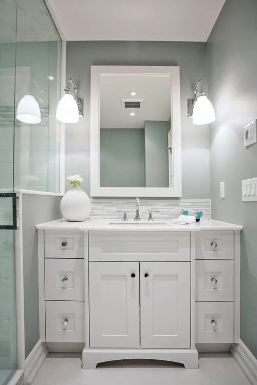 Wall Color is Silver Strand from Sherwin Williams. Color Spotlight on Bekob