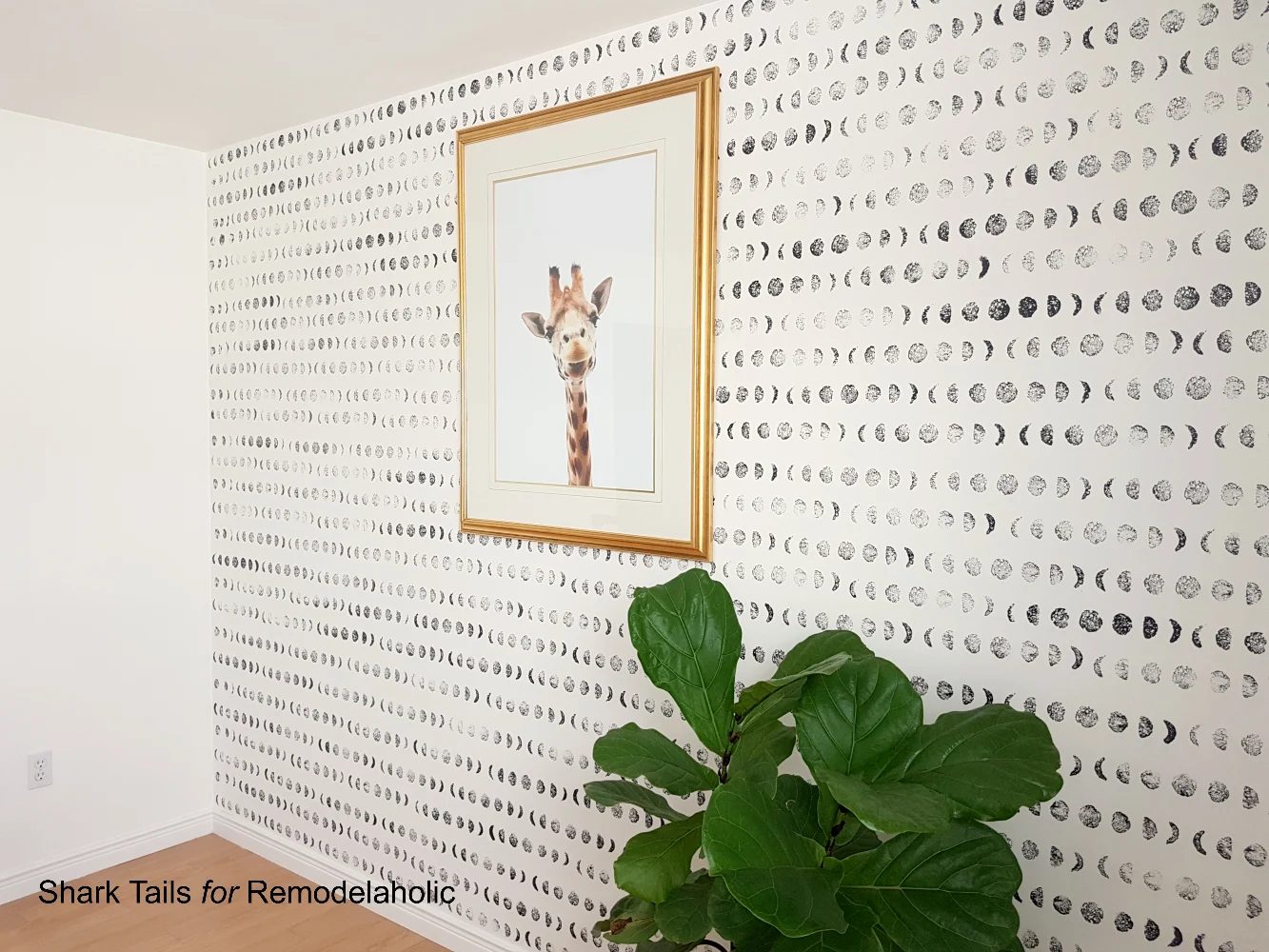 Shoot for the Moon! straightforward modest-cost Friendly Handmade Stamped Accent Wall